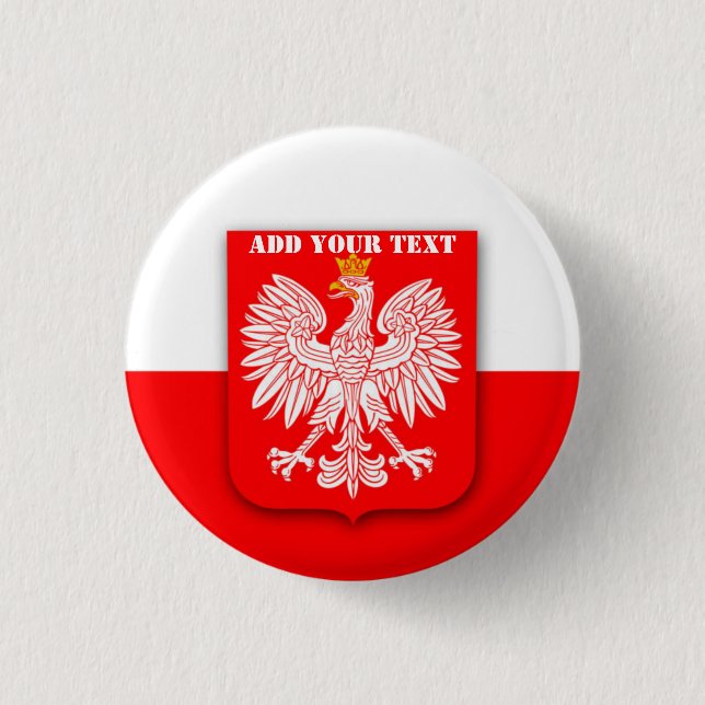 Poland Flag World Cup 2022 Football Soccer 3 Cm Round Badge (Front)