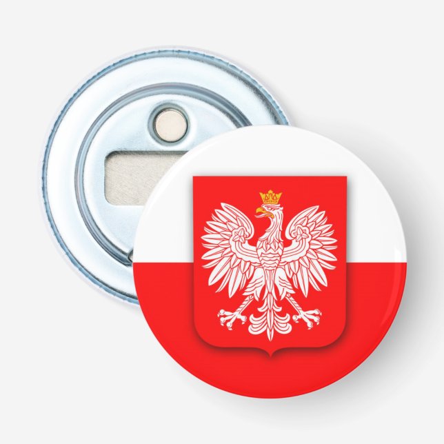 Poland Flag World Cup 2022 Football Soccer  Bottle Opener (Front)