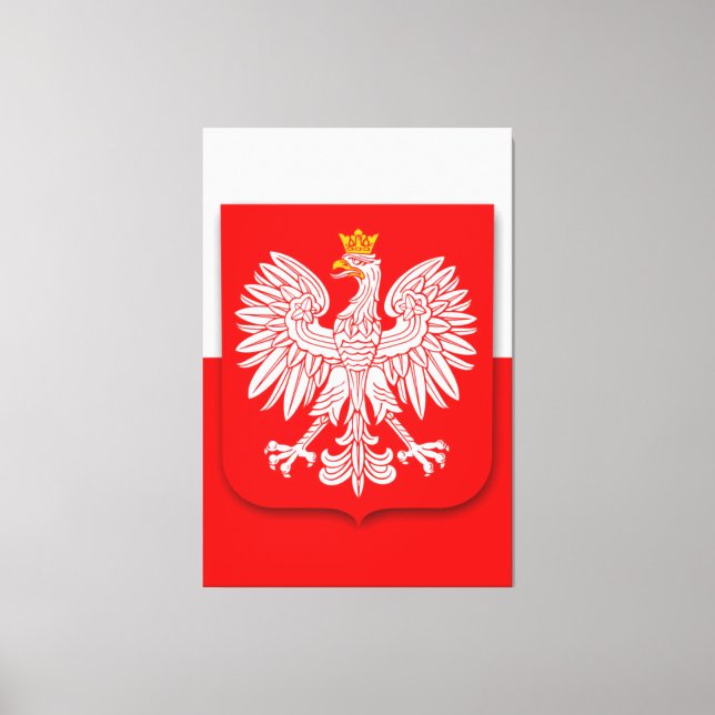 Poland Flag World Cup 2022 Football Soccer Polska Canvas Print (Front)