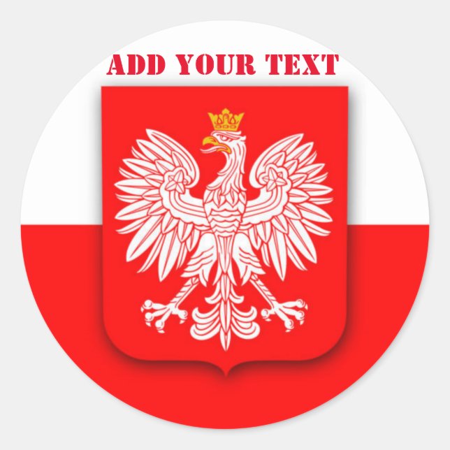 Poland Flag World Cup 2022 Football Soccer Polska Classic Round Sticker (Front)