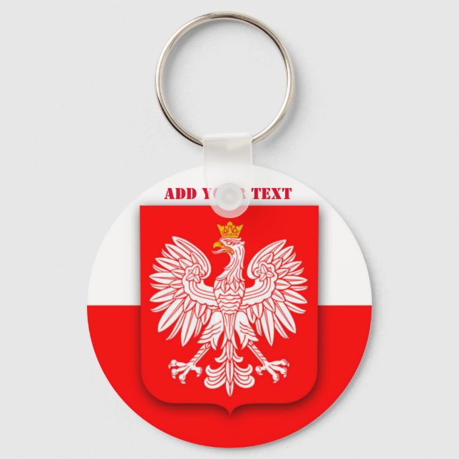 Poland Flag World Cup 2022 Football Soccer Polska Key Ring (Front)