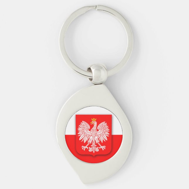 Poland Flag World Cup 2022 Football Soccer Polska Key Ring (Front)