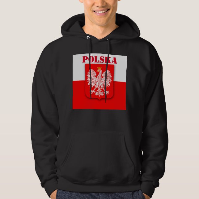 Poland Flag World Patriotic Football Soccer Polish Hoodie (Front)