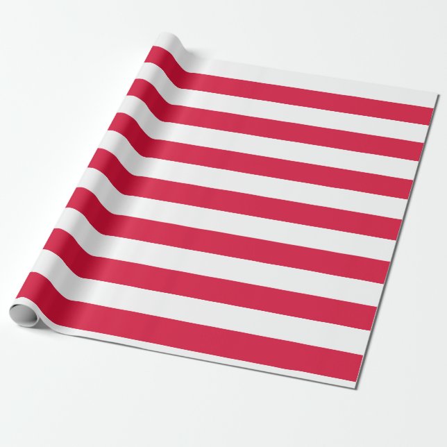 Poland Flag Wrapping Paper (Unrolled)