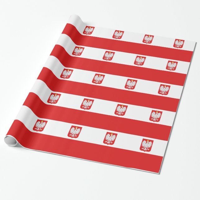 poland flag wrapping paper (Unrolled)