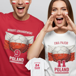 Poland Football National Flag Heritage Soccer Ball T-Shirt