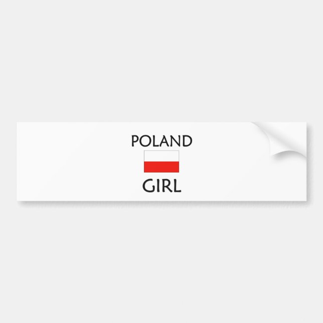 POLAND GIRL BUMPER STICKER (Front)