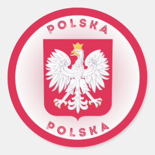 Poland Heritage Emblem Classic Round Sticker