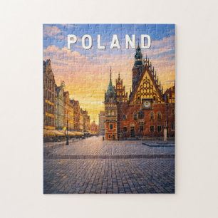 Poland Illustration Travel Art Vintage Jigsaw Puzzle