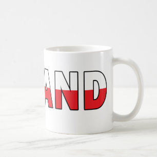 Poland in Polish Flag Colours Coffee Mug