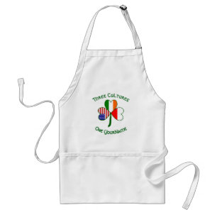 Poland Irish American Flags Shamrock Personalised  Standard Apron