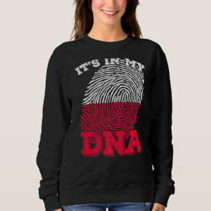 Poland It's In My Dna Proud Polandian Flag Fingerp Sweatshirt