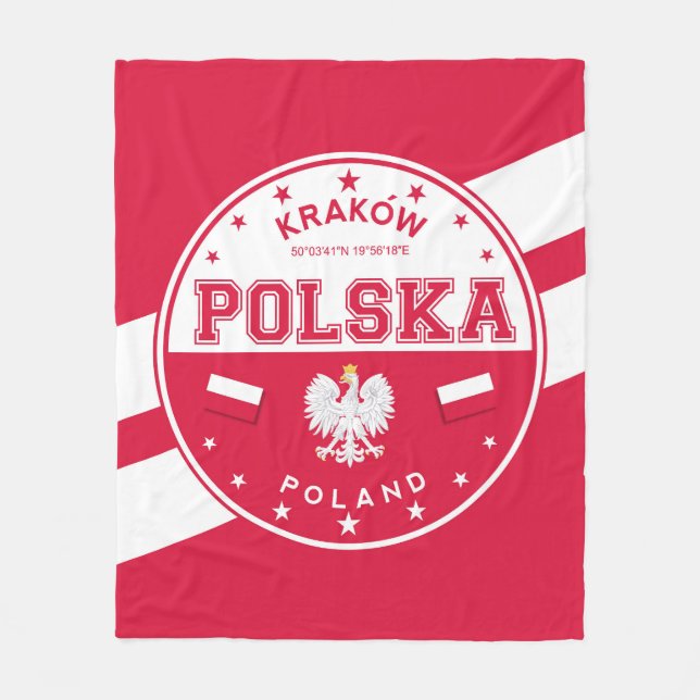 Poland Krakow Fleece Blanket (Front)