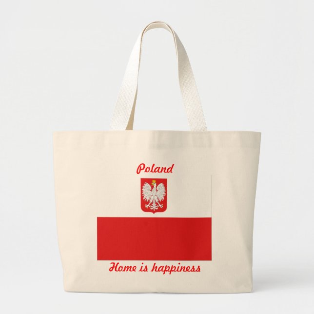 Poland Large Tote Bag (Front)