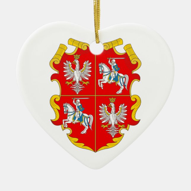 Poland-Lithuania Commonwealth (Rise of Roses) Ceramic Tree Decoration (Front)