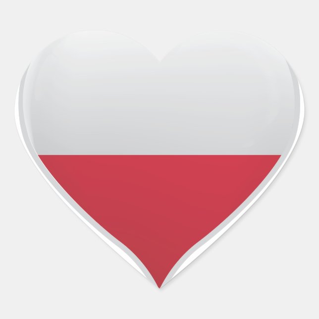 Poland love flag pride heart sticker (Front)