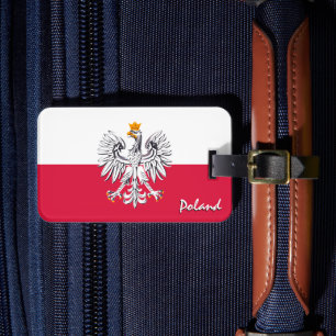 Poland Luggage Tags, patriotic Polish Flag Tag