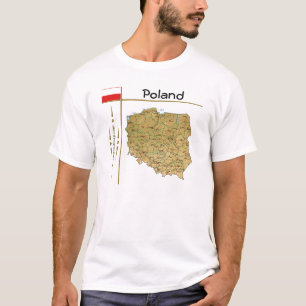 Poland Map + Flag + Title T-Shirt