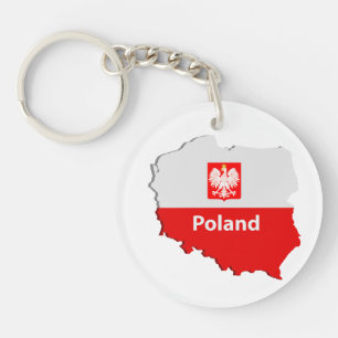 Poland map key ring