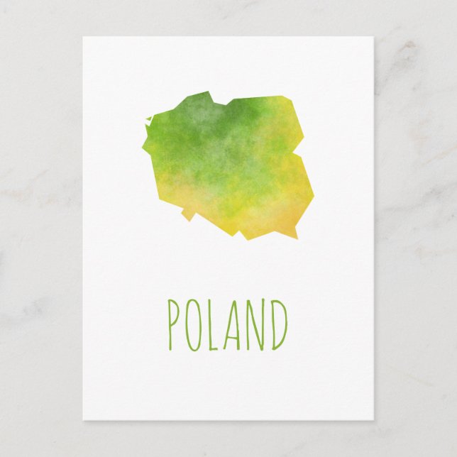 Poland Map Postcard (Front)