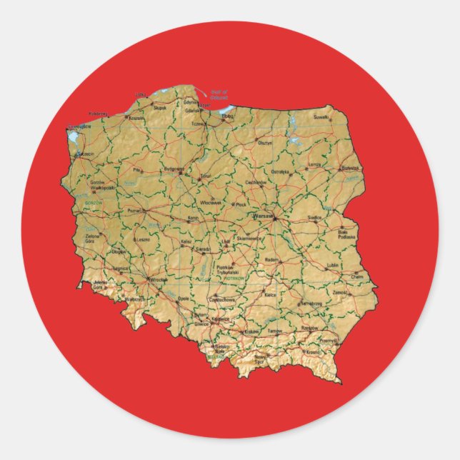 Poland Map Sticker (Front)