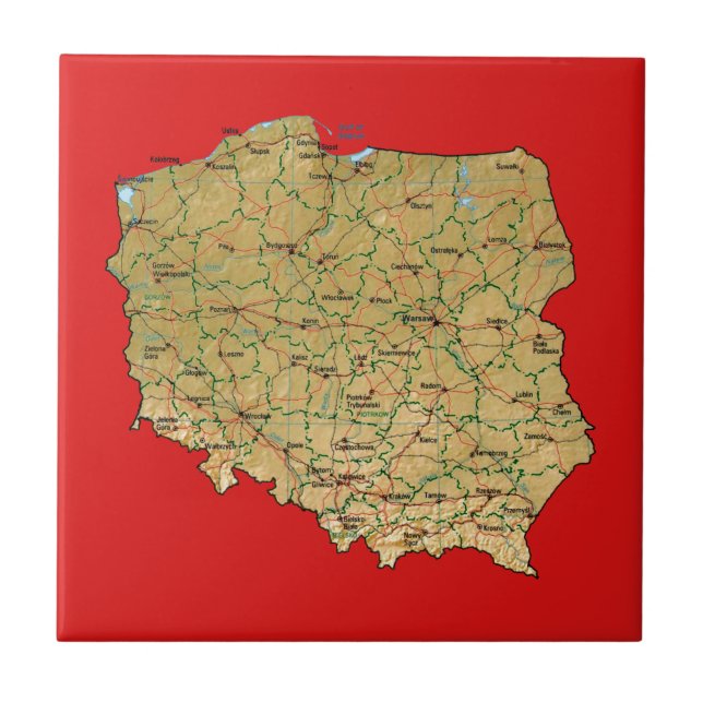 Poland Map Tile (Front)