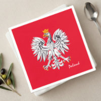 Poland Napkins, Polish flag, Eagle, party /sports