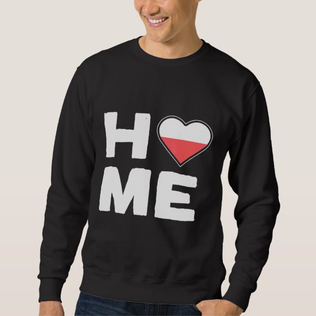 Poland Origin Flag Polish National Colours Sweatshirt (Front)