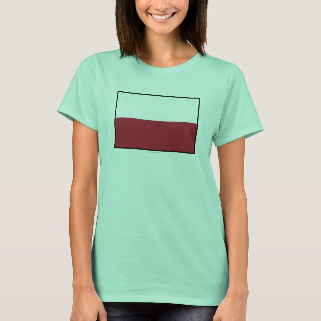 Poland Plain Flag T-Shirt (Front)