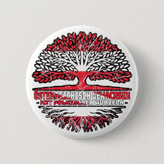 Poland Pole Österreichische Baum 6 Cm Round Badge (Front)