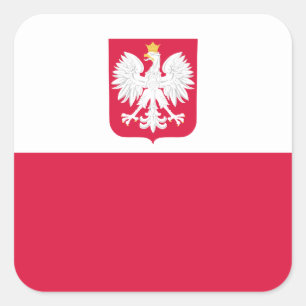 Poland/Pole/Polish Flag Square Sticker