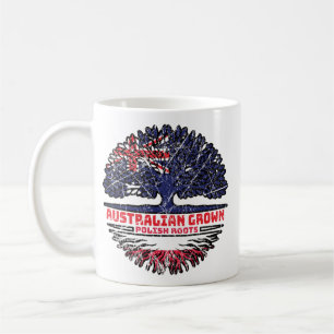 Poland Polish Australian Australia Tree Roots Flag Coffee Mug