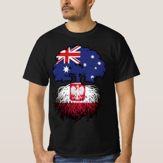Poland Polish Australian Australia Tree Roots Flag T-Shirt