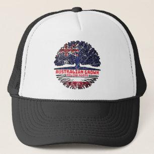 Poland Polish Australian Australia Tree Roots Flag Trucker Hat