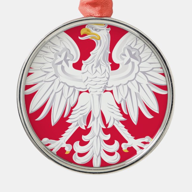 Poland Polish coat of arms Metal Tree Decoration (Front)
