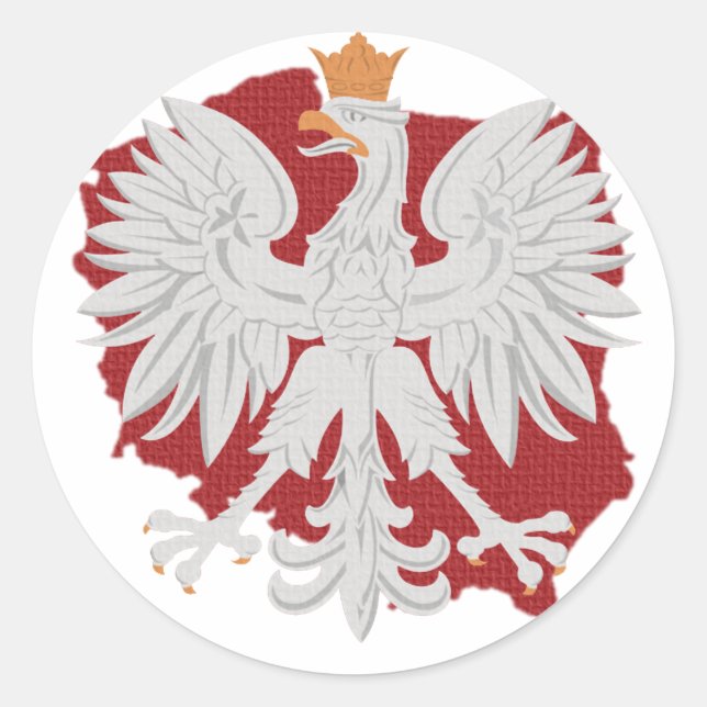 Poland Polish Eagle Classic Round Sticker (Front)