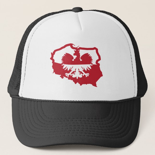 Poland Polish Eagle Flag Trucker Cap (Front)