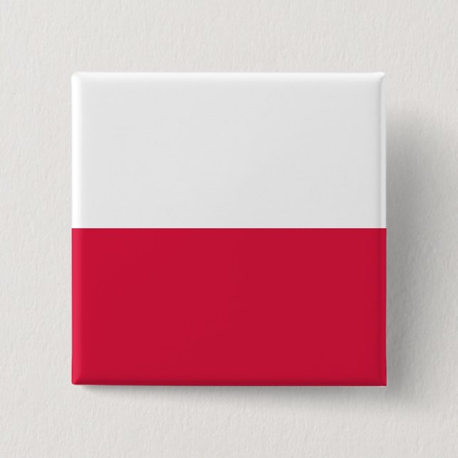 Poland (Polish) Flag 15 Cm Square Badge (Front)