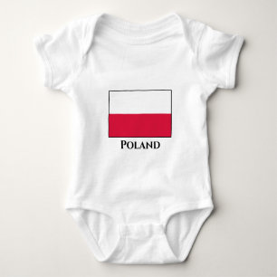 Poland (Polish) Flag Baby Bodysuit