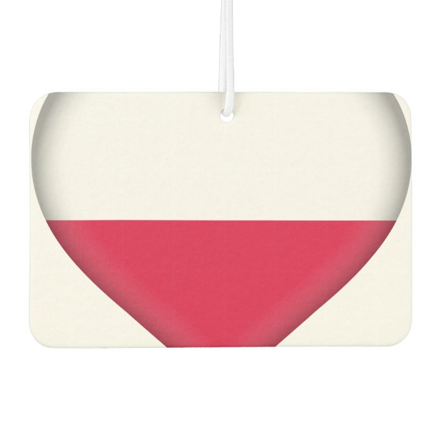 Poland (Polish) Flag Car Air Freshener (Front)