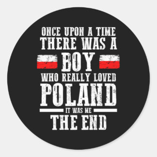 Poland Polish Flag Classic Round Sticker