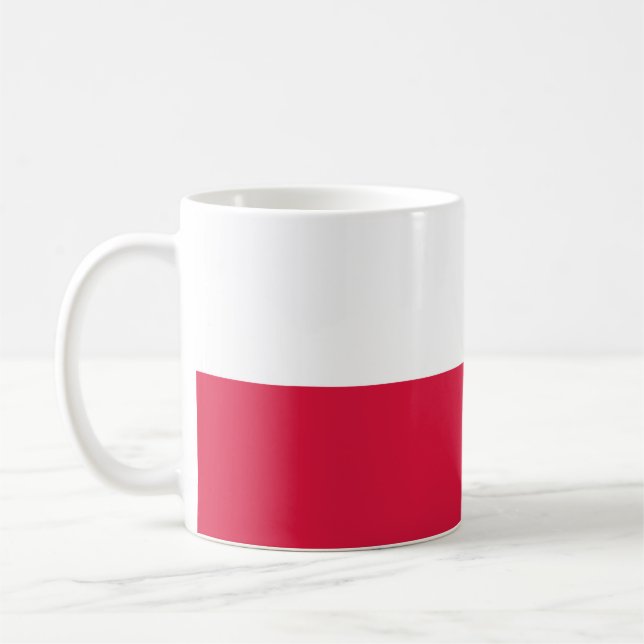 Poland (Polish) Flag Coffee Mug (Left)