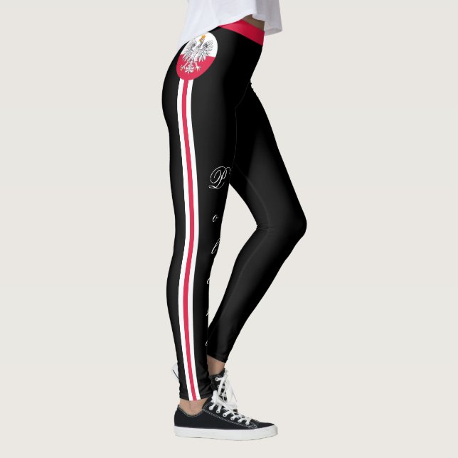 Poland & Polish Flag fashion, travel/ sport fans L Leggings (Right)