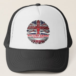 Poland Polish Uk United Kingdom British Tree Roots Trucker Hat