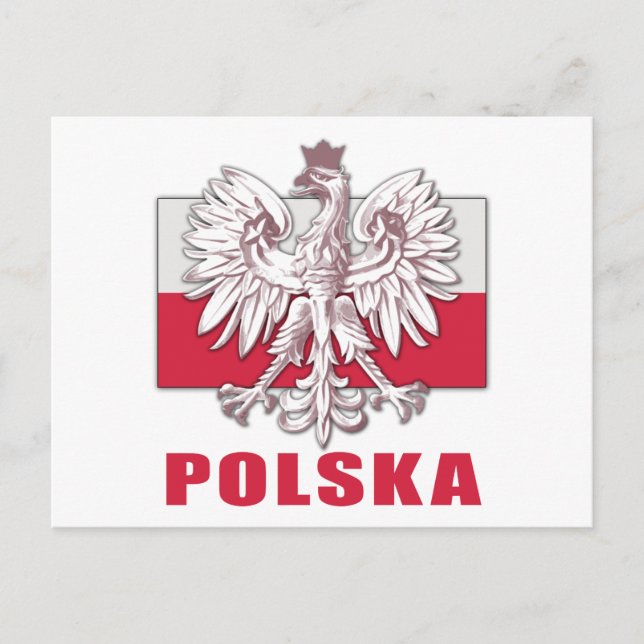 Poland Polska Coat of Arms Postcard (Front)
