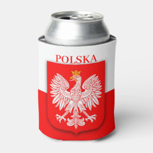 Poland Polska Polish Emblem Eagle Can Cooler