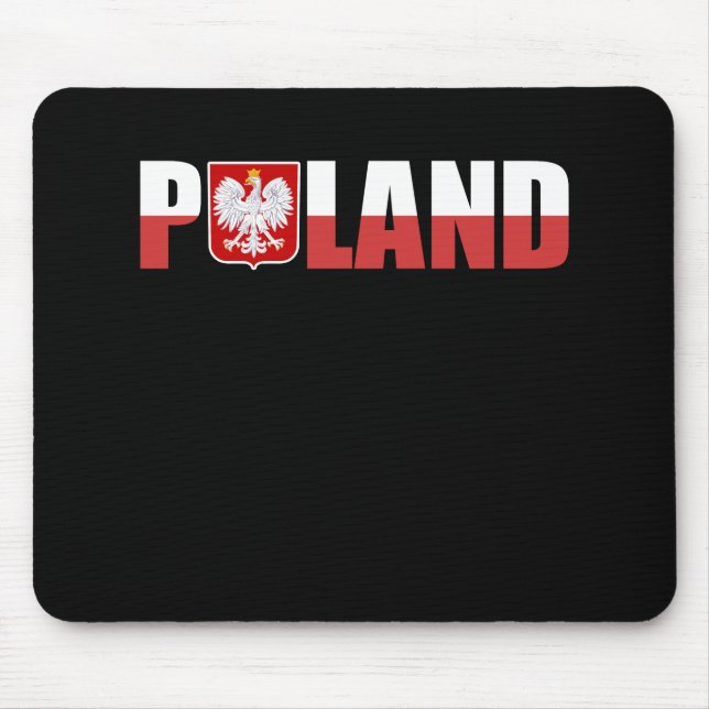 Poland Polska Polish Flag Souvenir Gift Love Mouse Mat (Front)