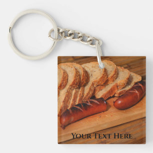 Poland Polska Polish Food Kielbasa Sausage Key Ring