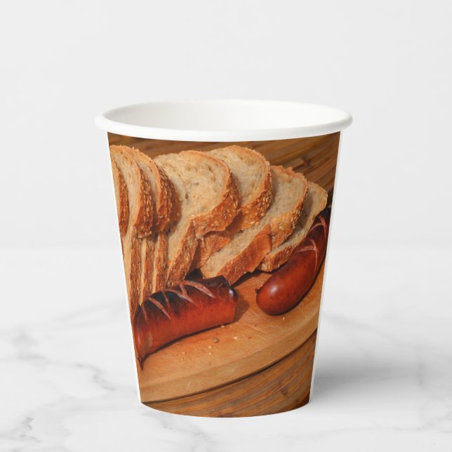 Poland Polska Polish Food Kielbasa Sausage Paper Cups (Front)