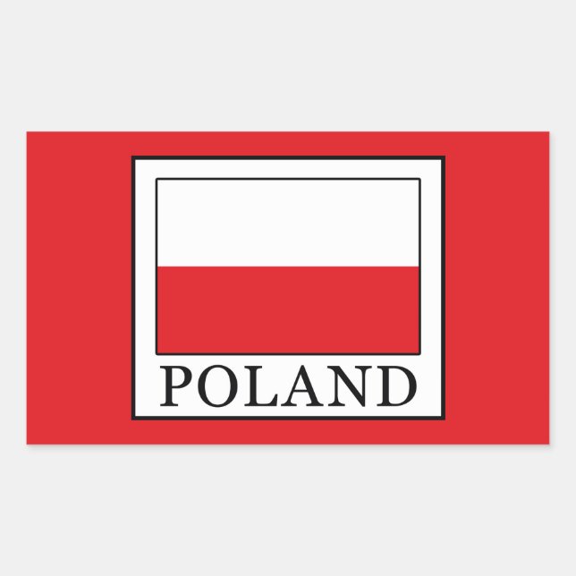 Poland Rectangular Sticker (Front)